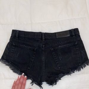 the Kooples black denim shorts